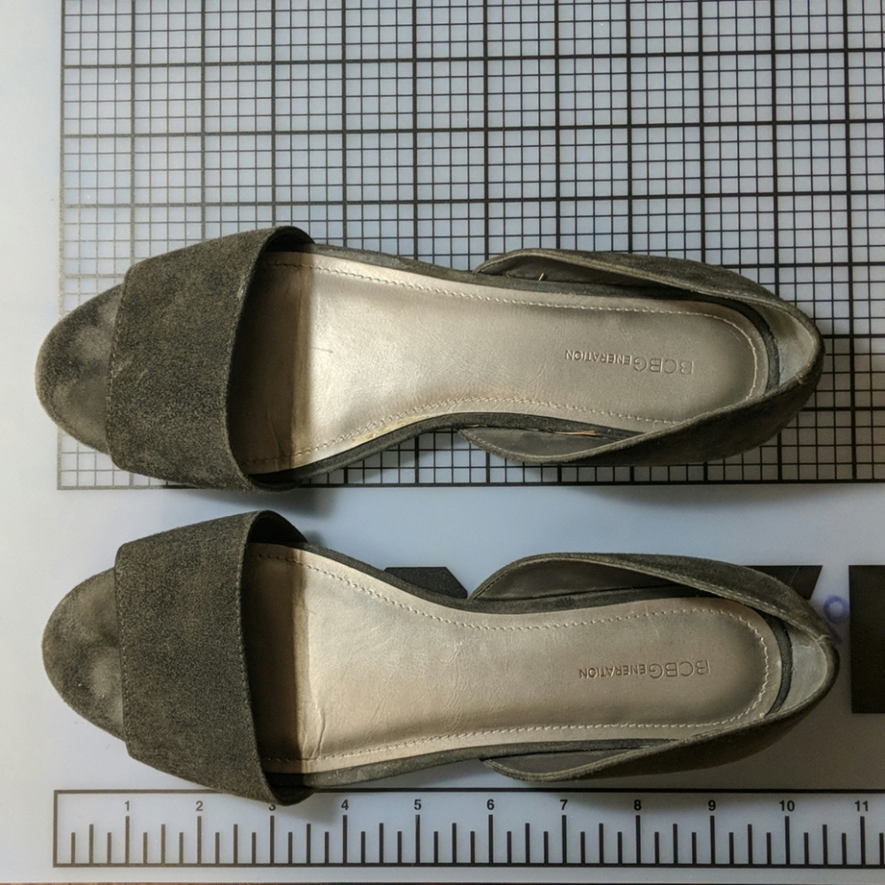 Grey suede flats--BCBGeneration gently used